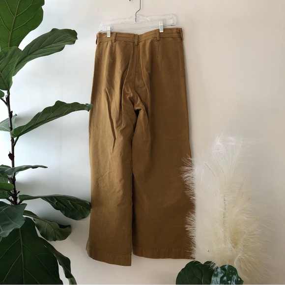 SOLD Jesse Kamm Sailor Canvas Pants Sz XL Wide Leg High Waisted - Picture 4 of 9